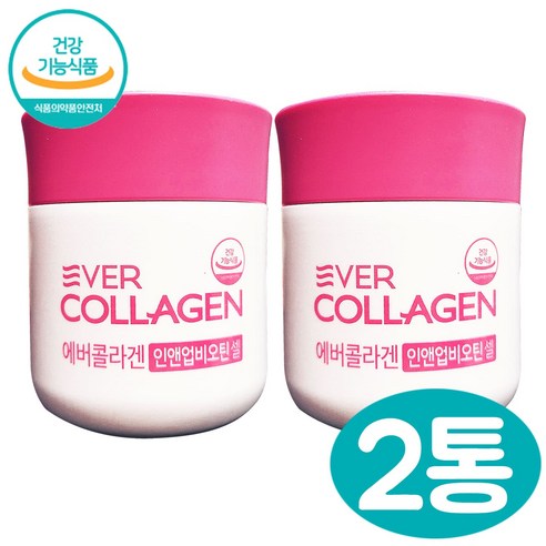 에버콜라겐 인앤업 비오틴셀 저분자 콜라겐 펩타이드 고함량 비오틴 2통, 2개, 56정