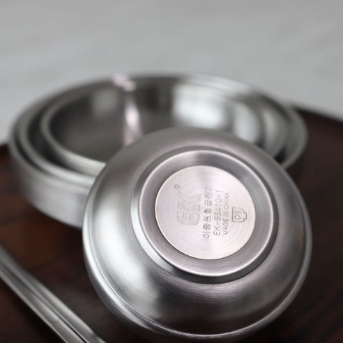 주방에 감성을 더하는 스테인리스 반찬그릇, 샤틴 EK 이중 원형 굽찬기