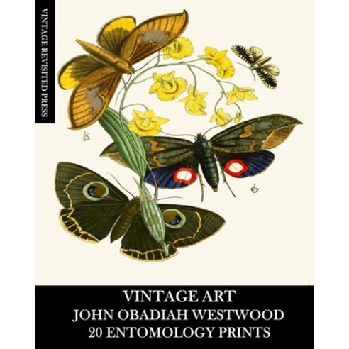 (영문도서) Vintage Art: John Obadiah Westwood 20 Entomology Prints: Fauna and Flora Ephemera for Framing... Paperback, Blurb, English, 9781006476921