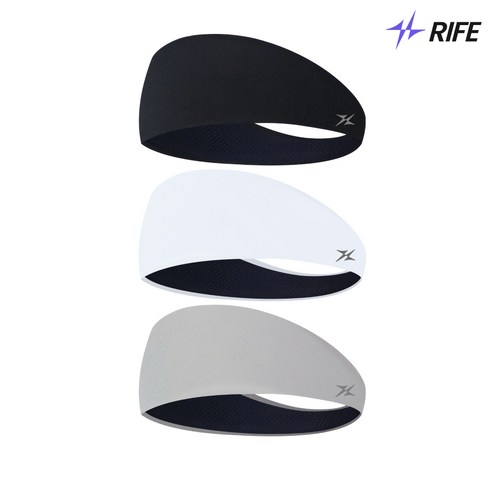 3개 Set RIFE 러닝라이프 스포츠 러닝 헬스 일체형 헤어밴드, 1세트, 혼합3개
