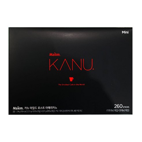 카누 콜롬비아 블렌드 마일드 로스트 아메리카노 0.9g 원두커피믹스, 260개입, 1개