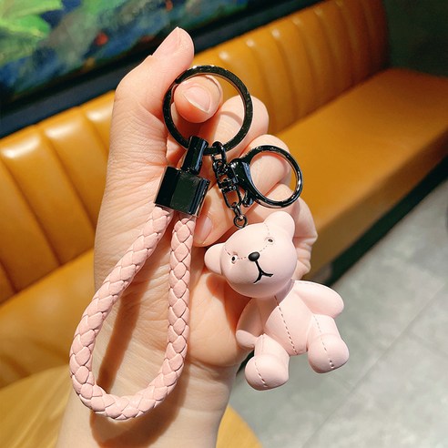 곰들이 인형 열쇠고리, 핑크, 1개