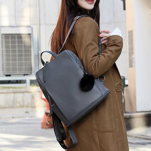 미쓰백 부르마블 여성용 가죽 백팩 여행 여자 여성 직장인 가죽 백팩 데일리 배낭 + 구성품증정