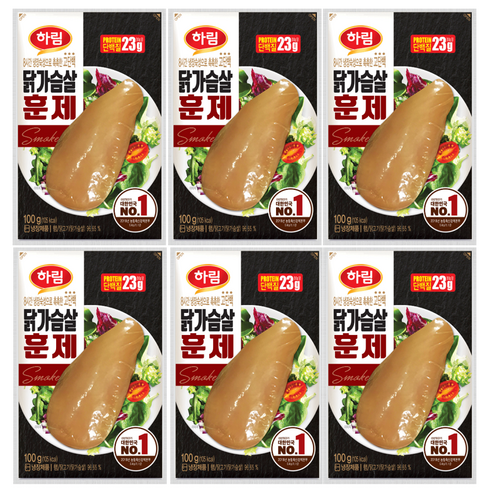 하림닭가슴살 훈제 100g, 2팩, 2개