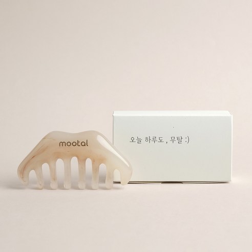 무탈 두피 괄사 마사지 마사지기 빗, 1개, 크림