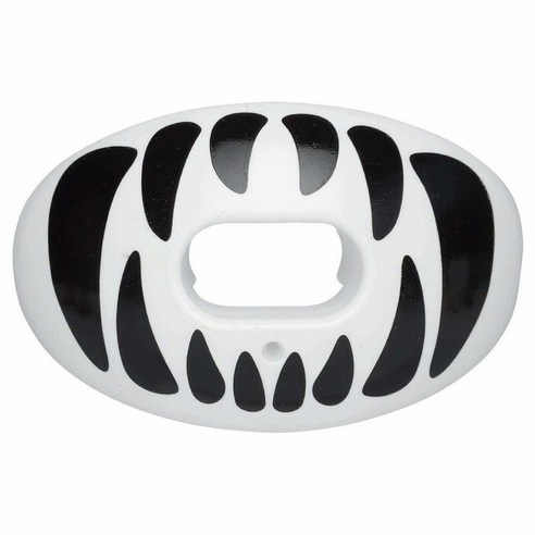 Battle Oxygen Predator 풋볼 마우스 가드, White/Black