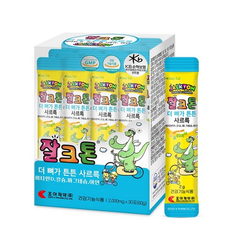 잘크톤 더 뼈가 튼튼 사르륵 30포 키즈 칼슘 비타민D 마그네슘 아연, 1개