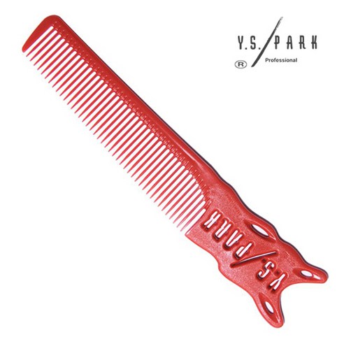 [Y.S.PARK] 바리깡빗 (B2 Combs) YS 209 red 전체길이205mm 가장얇은부분 2.1mm, 1개