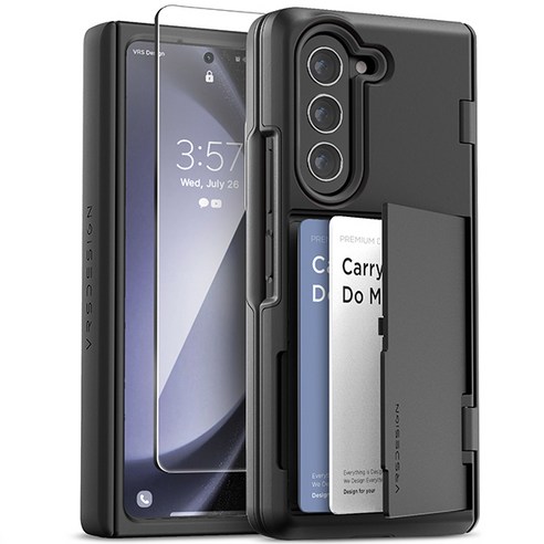 Verus Galaxy Z-Fold 5 Automatic Hinge Protection Card Storage Case Modern Go + 1 Display Protection Film