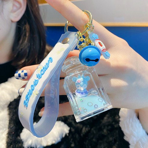 오리지널 입유 부유 사탕집 소원병 스타일 정교한 아크릴 열쇠고리 트렌드 자동차 열쇠고리, {"규격":"OPP 패키지"}, 오리지널 입유 사탕집 소원병 스타일 - 블루
