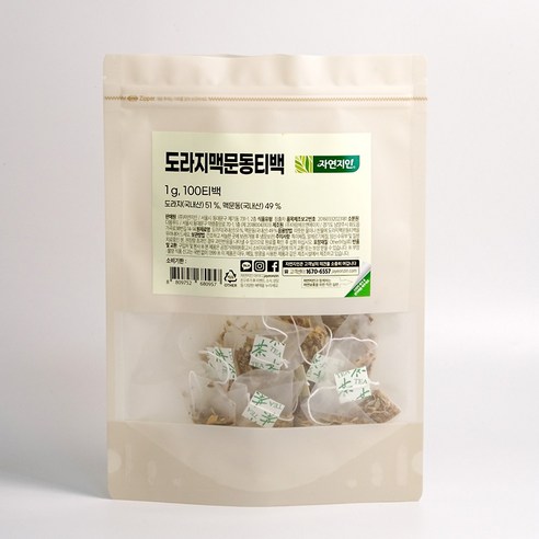 자연지인 도라지 맥문동 차 삼각티백, 1g, 100개입, 1개
