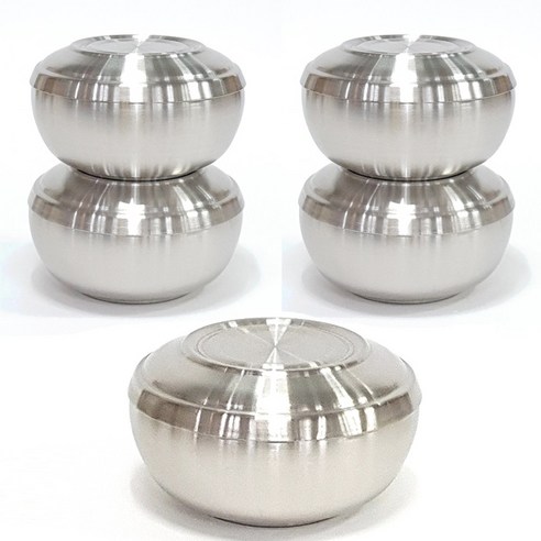 품격 있는 식탁을 완성하는 샤틴 무광 이중 스텐 밥공기