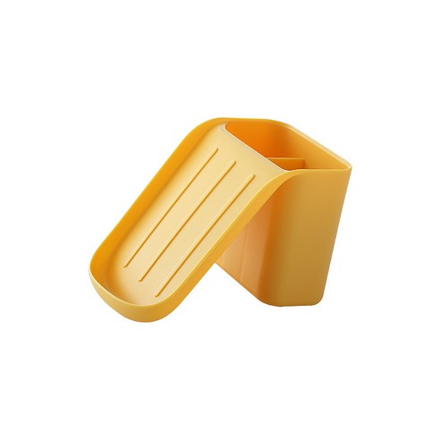 오리지널 디자인 욕실 벽걸이 비누 박스 아스팔트 칫솔 수납대 빨판식 선반 치약 저장함, 노랑, 황색