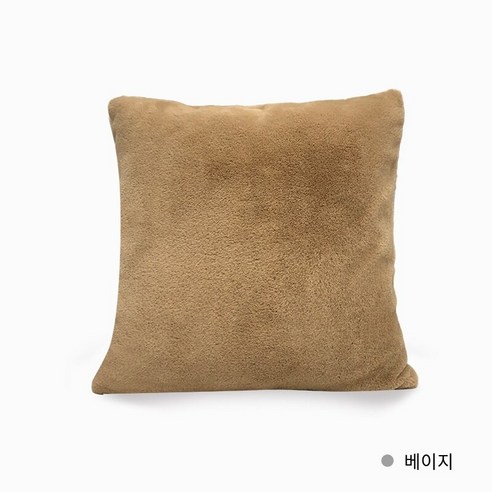 대외 무역 공장 직접 판매 북유럽 간단한 단색 토끼 모피 플러시 베개 국경 뜨거운 판매 홈 침실 베개 커버, 50*50cm 코어, 낙타