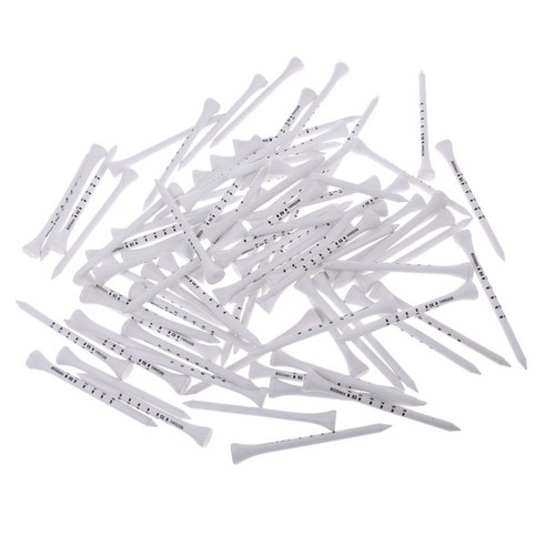80피스 스케일 골프 티 마찰 감소 골프 액세서리, 83MM, 화이트, 나무