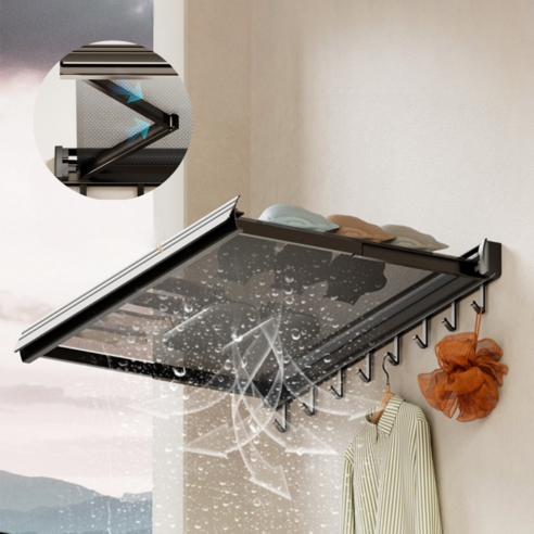 바이앤미 무타공 접이식 슬라이드 욕실 선반으로 좁은 욕실을 넓고 편리하게!