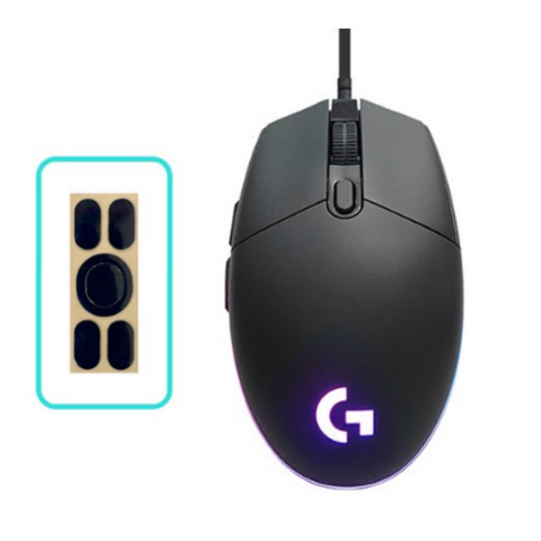 로지텍 G102 2세대 LIGHTSYNC 게이밍 유선 마우스 MU0054 + 마우스 피트 1P, 블랙