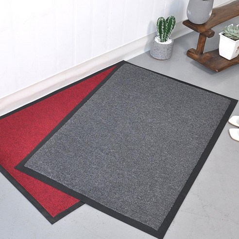 식당입구 신발털이 바닥깔판 미끄럼방지 현관매트 출입구매트 수분흡수 업소발판 업소용발매트, 그레이