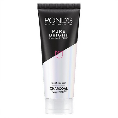 POND'S PURE WHITE 폰즈 퓨어 숯 딥클렌징 차콜 폼 클렌징 100g, 1개