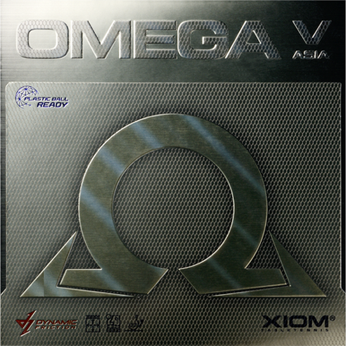 엑시옴 (XIOM) 오메가 5 아시아 (OMEGA 5 ASIA) / 뉴폴리볼 완벽 적응 궁극의 스핀 및 반발력 DynamicFriction 러버, 흑색(블랙), 1개