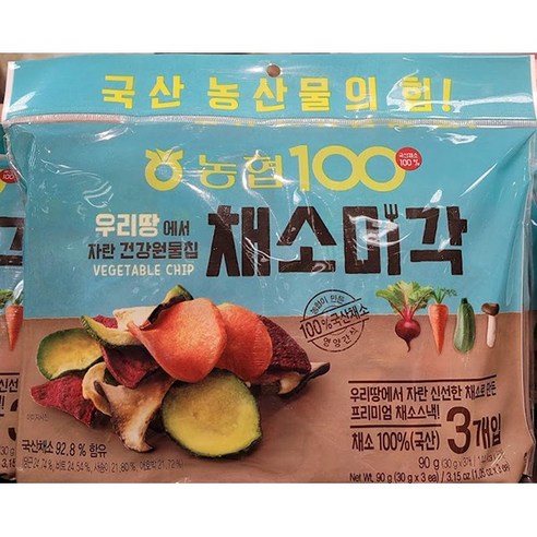 농협 채소미각 원물칩 90g(30gx3입), 90g, 1개