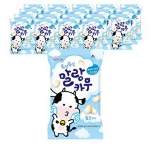 롯데제과 말랑카우 밀크, 79g, 2개