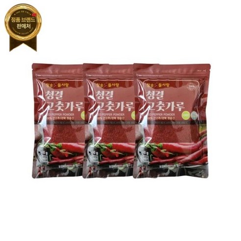 청송들사랑 24년 햇 청결 고춧가루(500gx3봉)1.5kg -, 500g, 3개