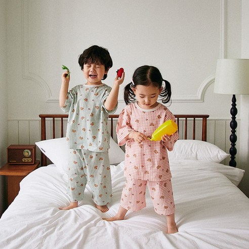 곰돌이 꿈나라로 떠나는 우리 아이 숙면템! 💛 루키즈 7부 자가드 내복 솔직 후기 루키즈