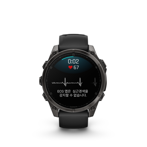 가민 피닉스 8 AMOLED 아웃도어 GPS 스마트워치 47mm, 카본 그레이, 3.556cm, GPS + 블루투스