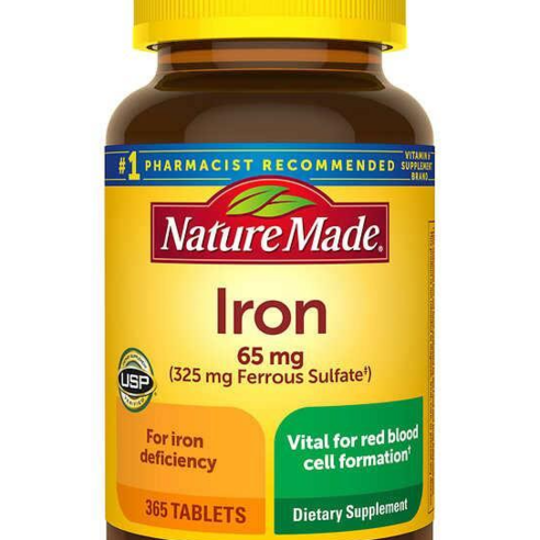 Nature Made 철분 65mg (365타블렛), 350정, 1개, 365정