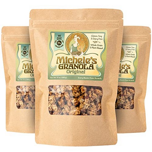 Michele's Granola 오리지널 글루텐 프리 및 비 GMO 12온스 패키지 3팩 Michele's Granola Original Gluten-Free & Non-GM, 1개