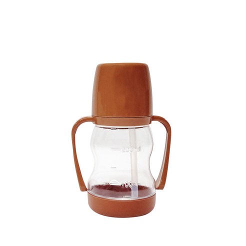 아가프라 라온빨대컵 250ml /와이드 젖꼭지 호환가능 국민 빨대컵, 캐러멜
