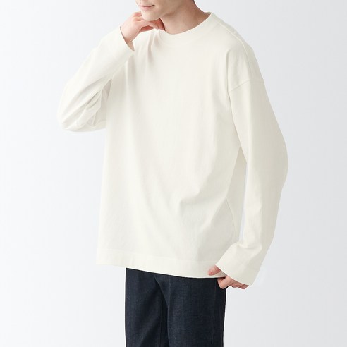 무인양품 MUJI 남성 태번수 저지 긴소매 티셔츠 ABC08ZZZ