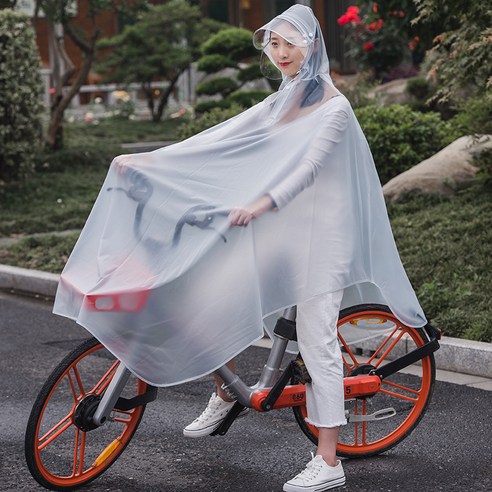 배터리 전기 자동차 비옷 승마 비옷 여성 패션 투명 원피스 싱글 오토바이 자전거 비옷