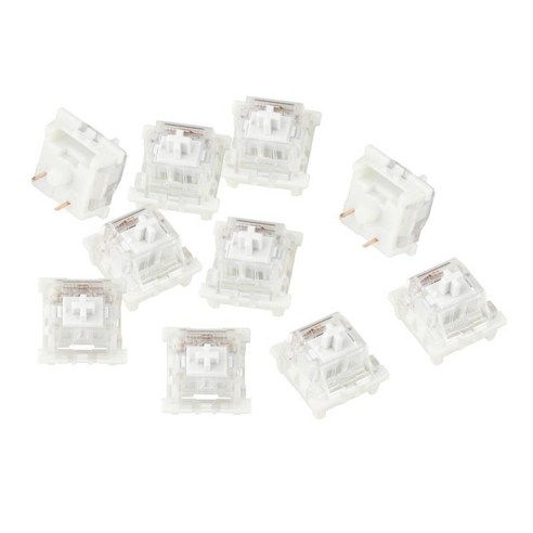 3Pin 기계식 키보드 스위치 MX 스위치 키보드 초보자용 기계식 스위치, 싱글 15x15x17mm, ABS 플라스틱, 사일런트 화이트