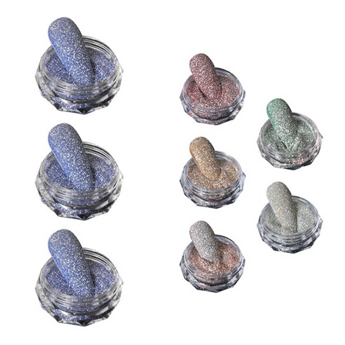 블럭마트 반짝이 네일파우더, type2(3개)+랜덤5개