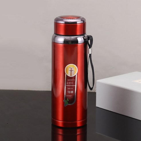ZZJJC 316 스테인리스 텀블러 진공스타포트 아웃도어 탱크 대용량 스포츠 물컵 선물, 600ml, 붉은색