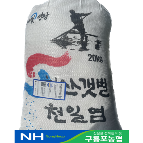구룡포농협 판매 국내산 천일염 20kg, 1개
