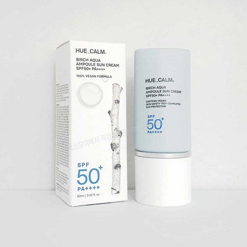 휴캄 비건 자작나무 수분 앰플 선크림 - 산뜻한 에센스 타입 선크림, 1개, 60ml