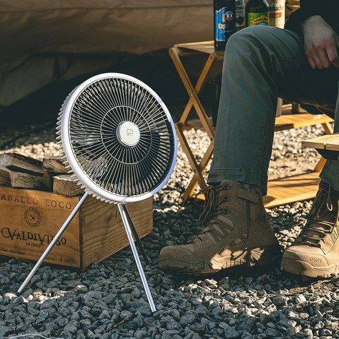 PAUSE 캠핑선풍기 무선 휴대용 캠핑용선풍기 써큘레이터 차박 피크닉 야외 11인치, 화이트