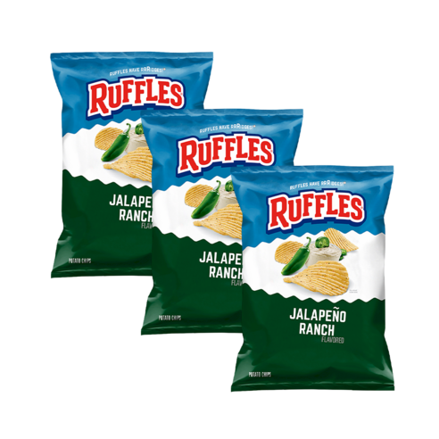 러플스 할라피뇨 렌치맛 감자칩, 184.2g, 3개