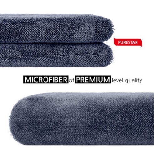 퓨어스타 트위스트 드라잉 타월 그레이 - 차량용 타월, 탁월한 물기 제거 성능, 실용적이고 튼튼한 소재