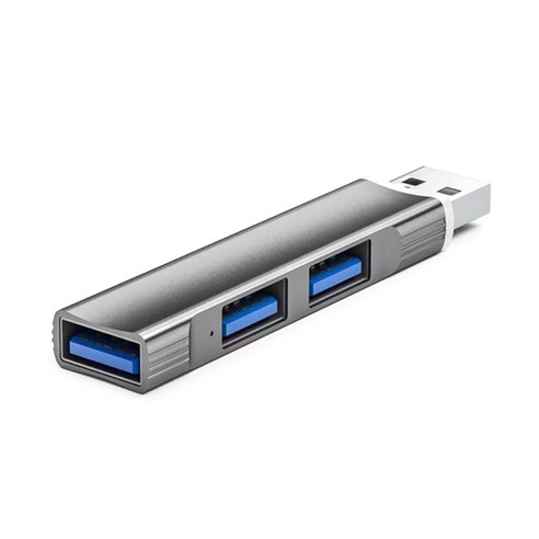 3 포트 USB 허브 어댑터 USB 스플리터 소형 노트북 키보드 5Gbps, 회색