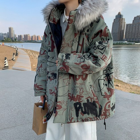 DFMEI 남자 면직물 재킷 새로운 도착 두꺼운 양털 안감 코튼 패딩 자켓 한국 패션 브랜드 남성 코트