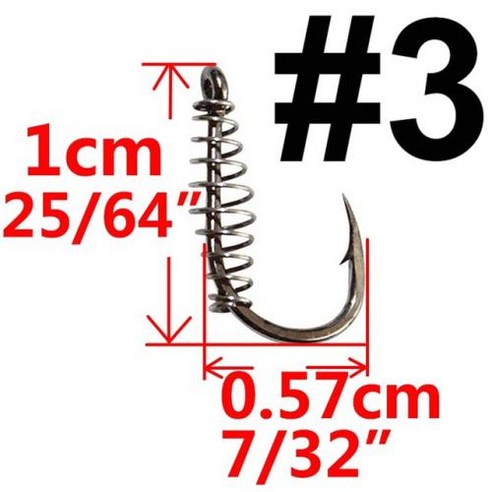 플라이 단일 가시 액세서리 태클 10 낚시 낚시 회전 세트당 구멍이 후크 후크 용수철 있는 원형 잉어 개 낚시 후크 지그