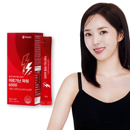 [휴온스] 아르기닌 파워 6000 고함량 L-아르지닌 블루베리맛 액상 15포 × 1박스 15일분, 300g, 1개