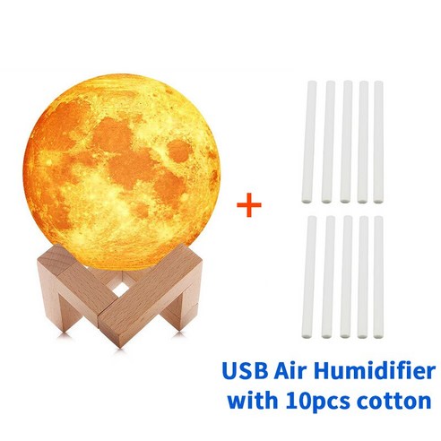 [FNJ] 가습기 880Ml 3D 문 램프 빛 디퓨저 아로마 에센셜 오일 Usb 초음파 Humidificador 밤 차가운 안개 정수기, 배터리 없음 10Pcs