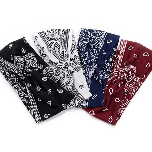 "아침마다 5분 더!" 페이즐리 요가 터번 헤어밴드, 스타일과 편안함을 한 번에! 터번헤어밴드