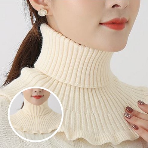 [SaleNOWㅣ인기상품] 아옴 여성용 페이크 플라워 넥워머 따뜻한 공갈 목폴라 2P [세일나우ㅣ추천상품]
