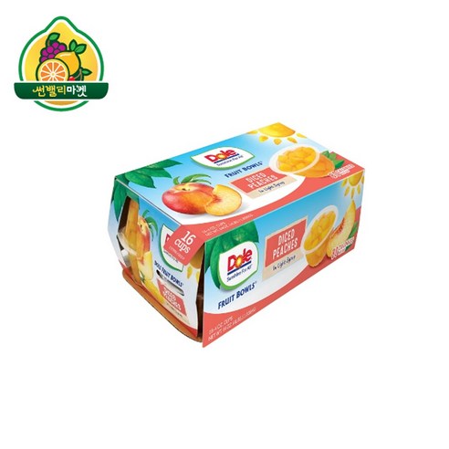 코스트코 DOLE 돌 복숭아 컵 113G, 80개